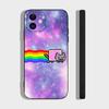 Game N-Nyan Cat Phone Case For IPhone 17 Air 16 15 14 13 Pro Max 11 12 Black Silicone Cover