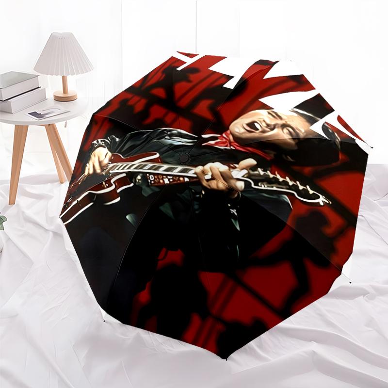 Elvis Fashionable Automatic Opening/Closing Folding Umbrella. Portable and Foldable, Ideal for Gift, Travel, and Daily Use.