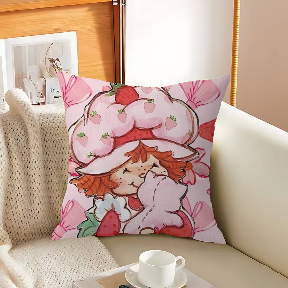 Classic Animation S-Strawberry S-Shortcake Cushion Cover Inches Farmhouse Decor Home Throw Pillow Covers For Couch Decorations