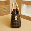 New trendy fashion high-end texture handbag popular simple women's bag shoulder bag plaid messenger bag