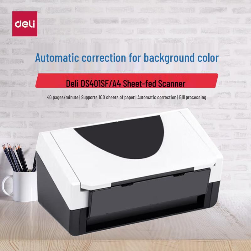 

Deli DS401SF Feeder Document Scanner CN plug (adapter included)