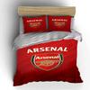 Ensemble de literie logo Arsenal rouge Ensemble de housse de couette Housse de couette Taies d'oreiller Décoration de la maison (1 * Housse de couette 2 * Taies d'oreiller, sans couette)
