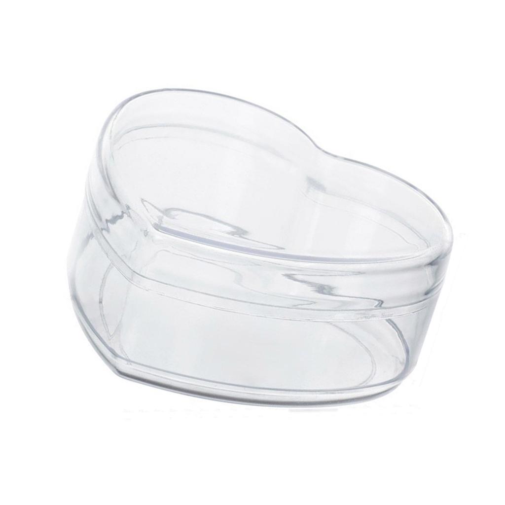 Recipient Acrilic Inimă/Rotund Cutie Acrilică Transparentă Organizator cu Capac Cutii de Depozitare Inimă/Rotunde pentru Bomboane Pastile Unghii Mărgele