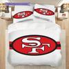 San Francisco 49ers Pattern Bedding Quilt Set Quilt Cover Pillowcase Home Decoration Birthday Gift (1 * duvet cover + 2 * pillowcase, without core)