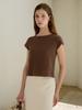 MOMET Bun Cap Sleeve Knit Brown