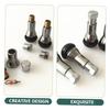 ETHZZLE 8pcs Tr413ac Decorative Cap Car Decoration Bushon Tire Valve Sleeve Valve Stem Sleeve Aluminum Alloy Silver