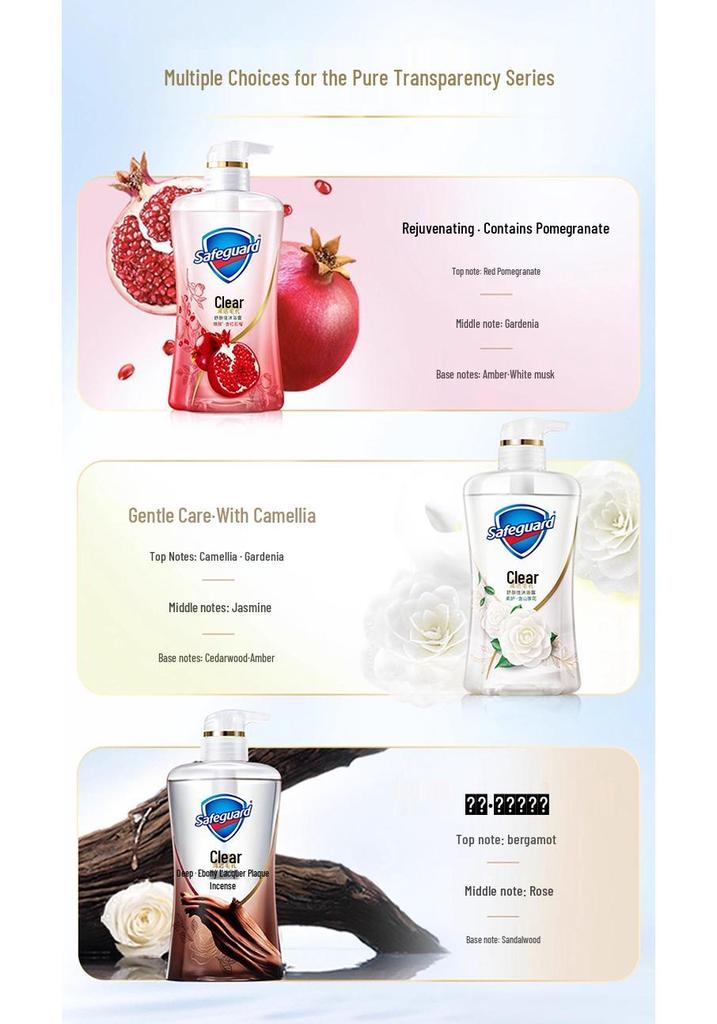 Safeguard Pomegranate Shower Gel with Long-lasting Fragrance for Men & Women, Large Family Size