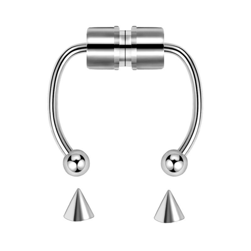 

316 Stainless Steel Magnetic Fake Nose Ring and Stud Set