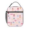 Nutcracker Ballet Christmas Theme Pattern Insulated Lunch Bag for Women Kids Leakproof Food Boxes Thermal Lunch Box Tote