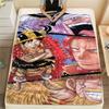 Flanelová deka s potiskem postaviček z One Piece, Vysoká kvalita, Pohodlná pro všechna roční období, Domácí dekorace, Teplo a pohodlí, Perfektní jako vánoční dárky