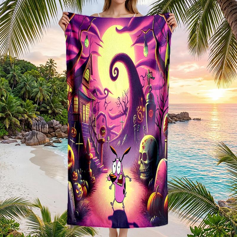 Large Beach Towel Quick Dry Absorbent Towel For Beach IndoorCourage the Cowardly Dog