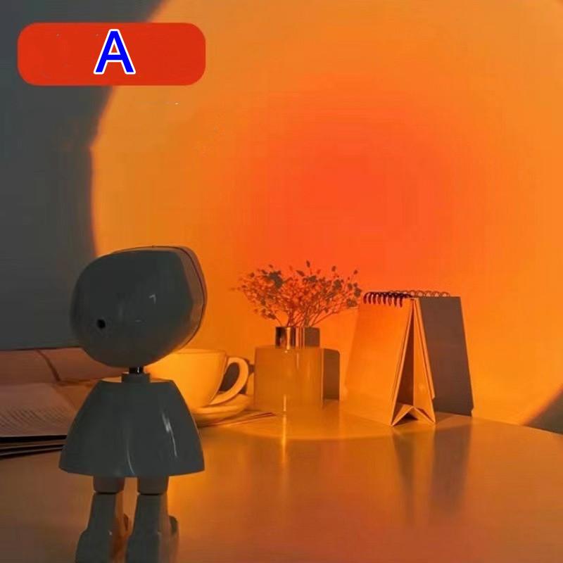 RnnTuu  Sunset Lamp LED Rainbow Neon Night Light Projector Photography Wall Atmosphere Lighting for Bedroom Home Room Decor Gift