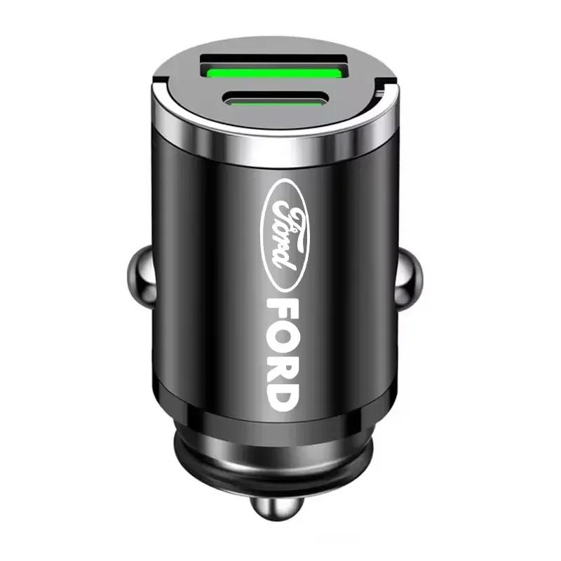 Autoaufkleber 2025 Heiß Neu 100W Autoladegerät Zigarettenanzünder PD Schnellladung Mini Auto-Handy-Ladegerät Für Ford Escape Kuga Mondeo Ecosport F