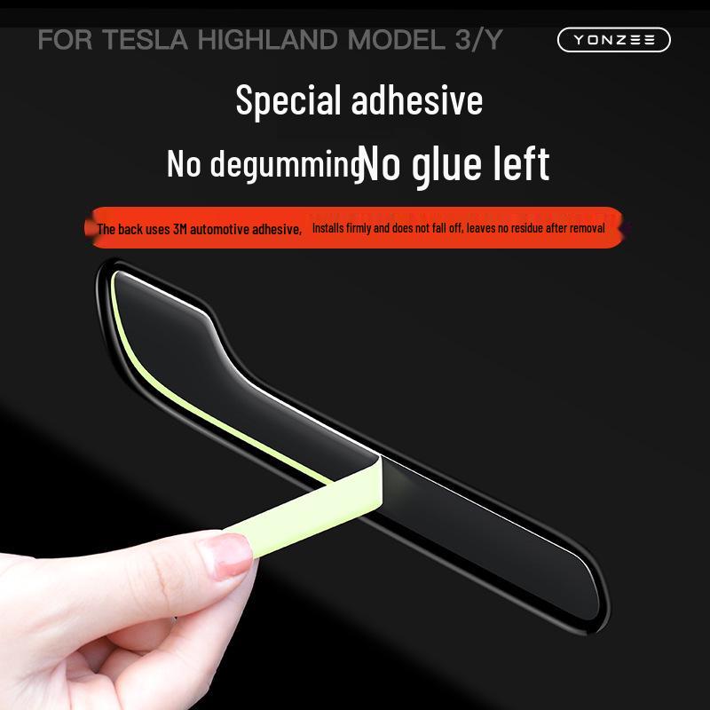Naklejki świecące na klamki Tesla Model Y/3 - Dekoracyjne akcesoria świecące w nocy