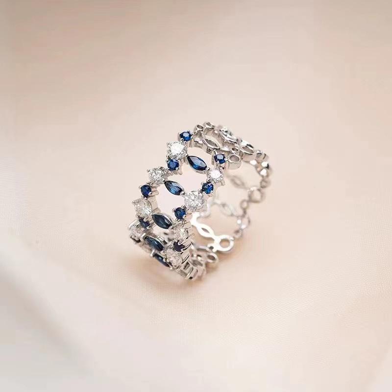 High-End Hollow Women s Index Ring: Stylish & Minimalist Gift from Internet Celebrities Size 6