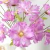Künstliche 4 Köpfe Orchidee Seidenrose Blumen Großpackung Köpfe für DIY Heim Zimmerdeko Hochzeitsdekoration Geburtstagsfeier Kranz Falsch