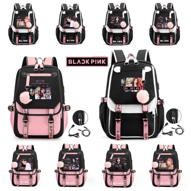 Blackpink Lisa Inspired Starry Sky Backpack Trendy Oxford Cloth Street Style Bag