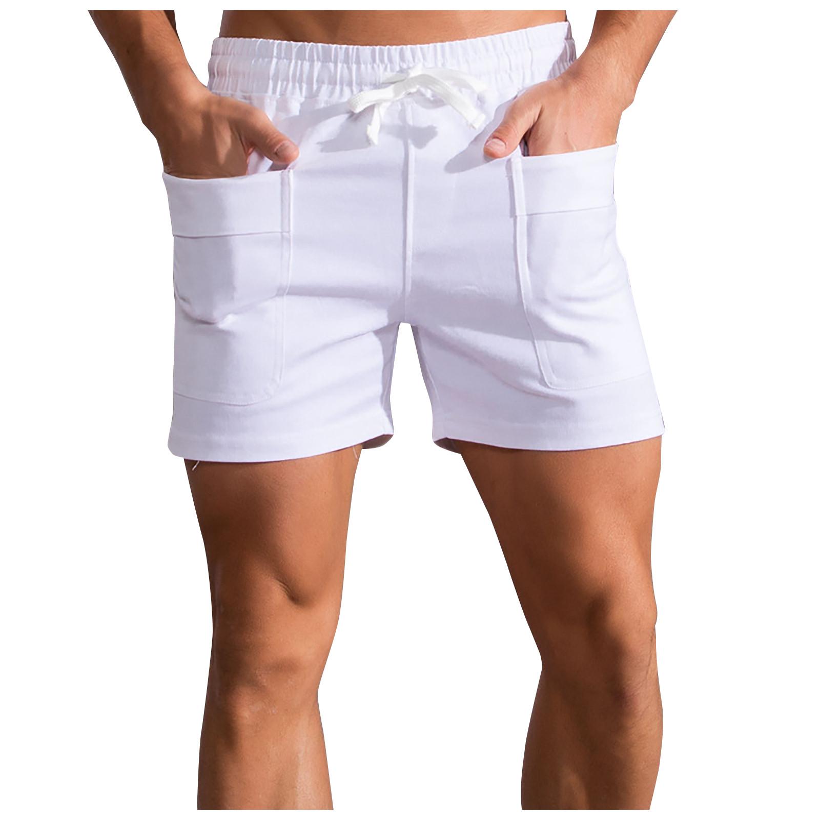 

Мужские домашние модные повседневные базовые свободные дышащие быстросохнущие брюки S белый