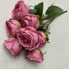 7 Heads Rose Artificial Wedding Home Decoration Brushed Cloth Simulation Rose Bouquet Home Hotel Decoration Fake Flowers