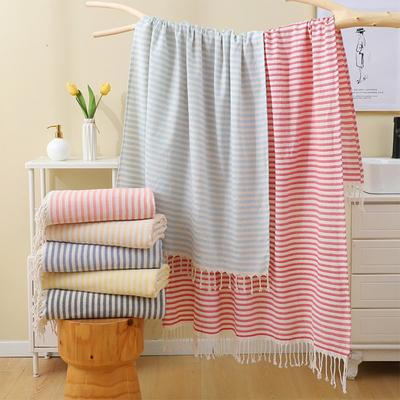 Water Absorbent Turkish Striped Beach Towel With Tassel Swimming Towel Travel Blanket  Gym