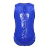 S-3XL Men Waterproof Adaptive Swim Bodysuit Sleeveless One Piece Front Button Side Zippers Leotard Easy Wear Leakproof Bathing Suit