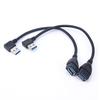 Usb 3.0 Right/Left 90 Degree Extension Usb Cable Male To Female Adapter Cord