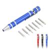 Multipurpose Screwdriver Set 8 in 1 Mini Hand Pen Screwdriver Magnetic Type Multipurpose for Fine Screws