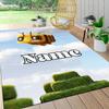 Custom Name Bee Sky Carpet Rug Customizable Soft Washable Anti-Slip Home Living Room Sofa Mats Personalized Rug. 0909409