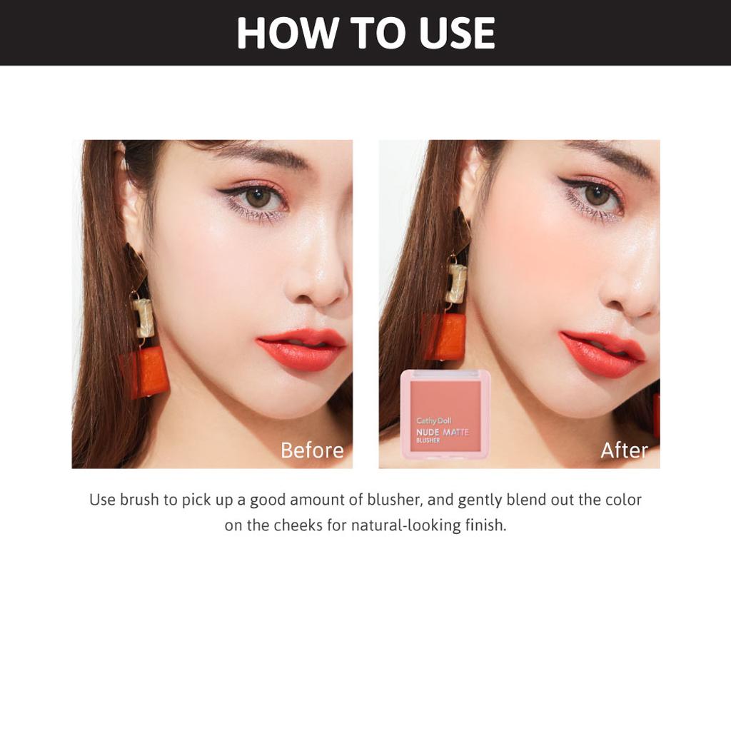 Karmart CATHY DOLL NUDE MATTE BLUSHER 6 G - Thai Cosmetic Make Up