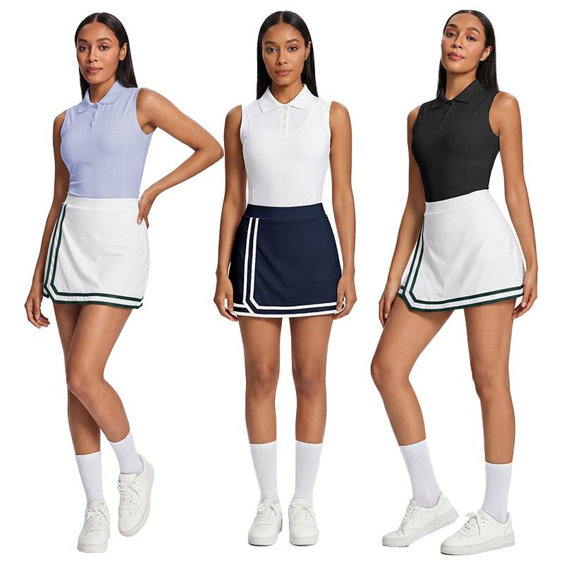 Womens Breathable Athletic Skort With Built-in Shorts Yoga Running Tennis Fitness Wear