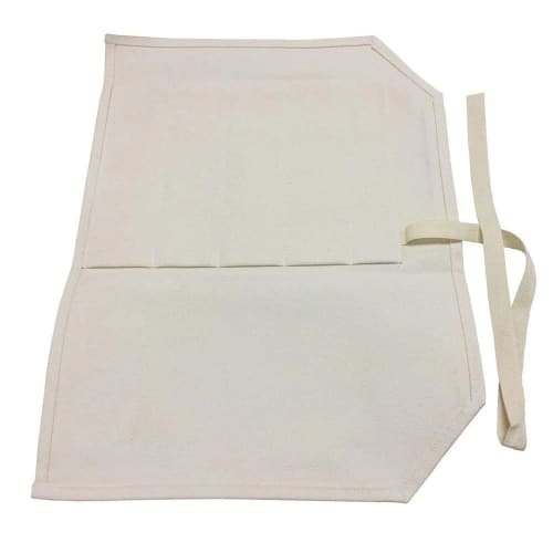 Tojiro Canvas Knife Pocket, Made In Japan, Safely Carry Knives, Holds 5 Knives, Compatible with Knives Up To Gyuto 240mm, Yodeba 240mm, Deba 165mm, Ya