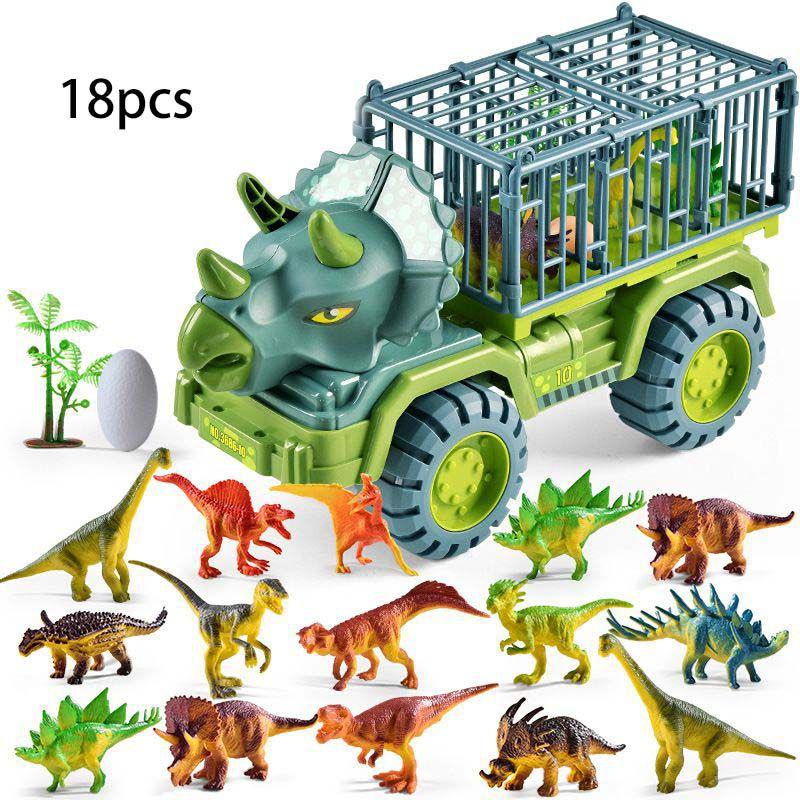 Dinosaur Triceratops Trucks Tyrannosaurus Figure Monster Excavators Engineering