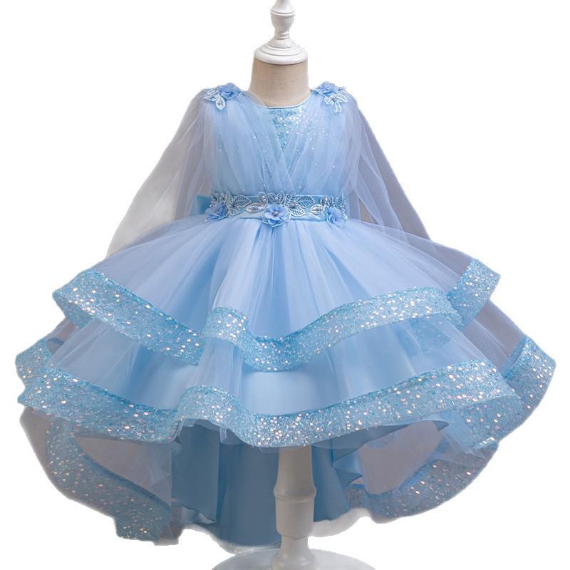 Glitzerndes flauschiges Netz-Prinzessinnenkleid für Baby-Mädchen - 1. Geburtstag & Abendmode
