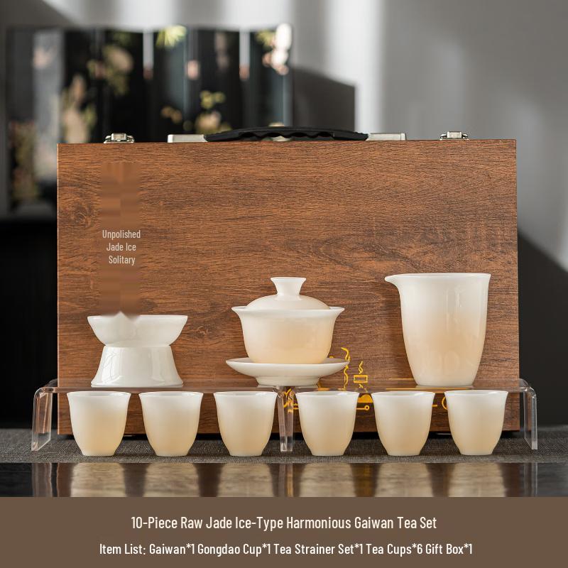 Ice Jade Porcelain Gongfu Tea Set