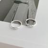 S999 Sterling Silver Zirconia Hoop Earrings for Women - Simple, Versatile, and Luxurious Ear Cuffs, High-End Niche Jewelry In Ins Style.