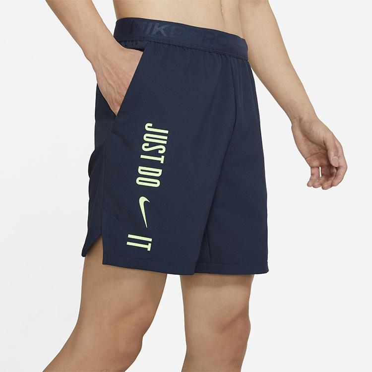 Nike Pro Dri-FIT Flex Vent Max Letter Print Training Shorts Men Shorts Obsidian DJ8999-453