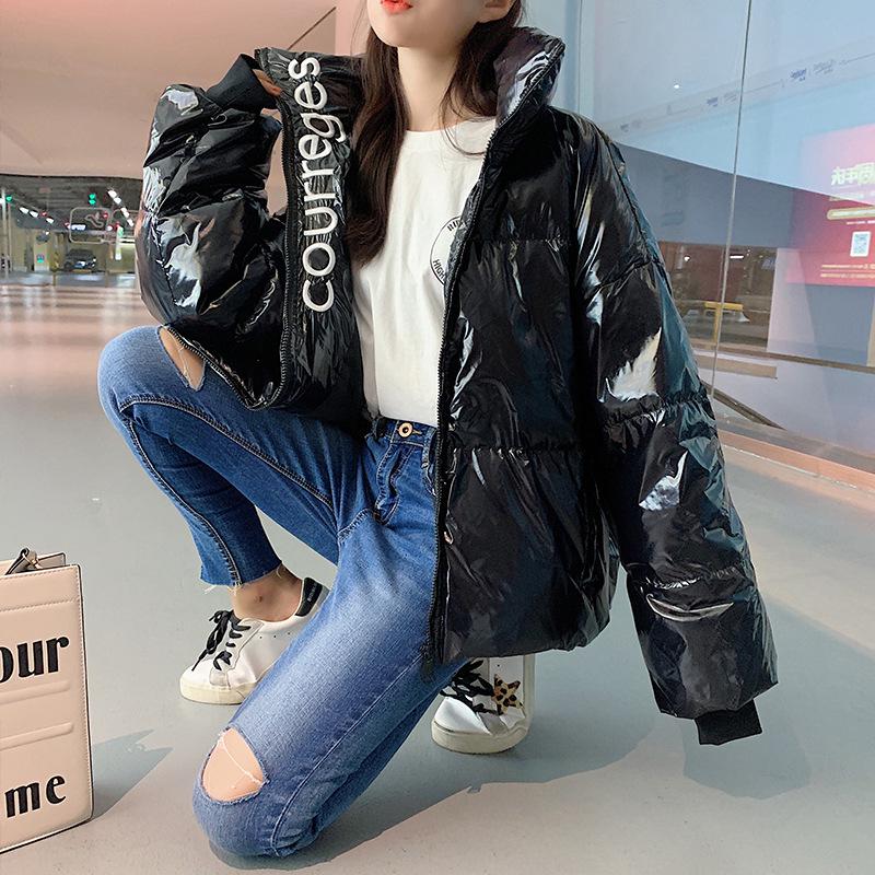 SCIONE модное женское новое зимнее теплое хлопковое пуховое пальто с капюшоном короткая парка корейская куртка утепленное пальто S чёрный