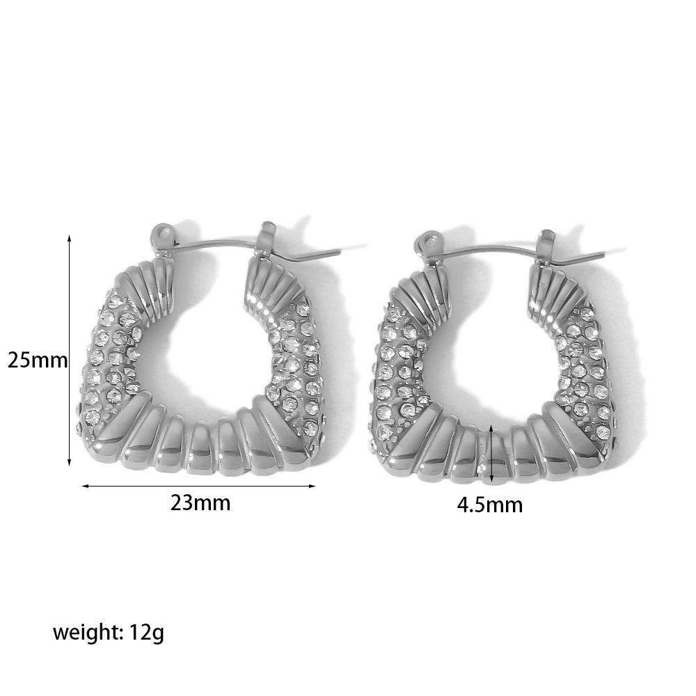 

Серьги из трапециевидного циркония, 18-каратное золото, нержавеющая сталь, ручная работа, высокое качество, женские
