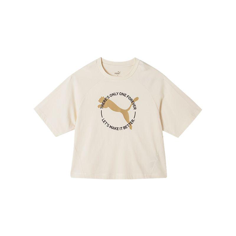 PUMA T Shirts Women s Apricot Crew Neck Moderate 686387-99 160/84A/M