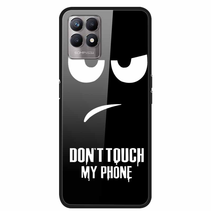 For Realme 8i Cases Realme 8 5G Tempered Glass Hard Back Cover For Realme8 Phone Cases Soft Bumper Fundas for Realme 8 i Realme8