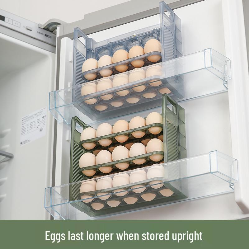 Multi-Layer Egg Storage Box - Fresh-Keeping, Anti-Fall, Food Grade, Handheld with Timer