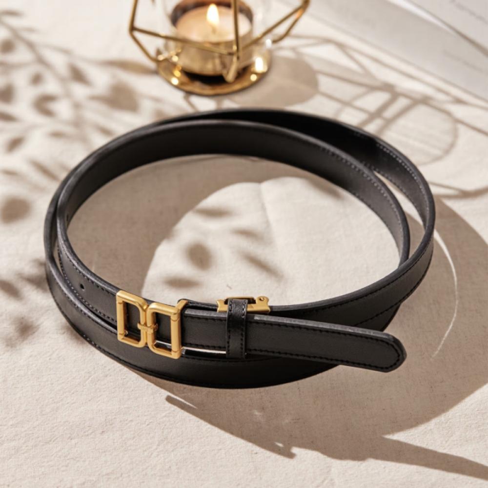 Daks Women Belt Black Dd Gold Buckle Dbbe6e770bk Single option