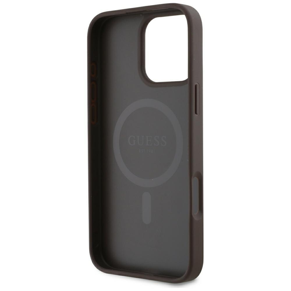 Guess Hc Pu 4G Small 4G And Classic Case For iPhone 16 Pro Magsafe Brown