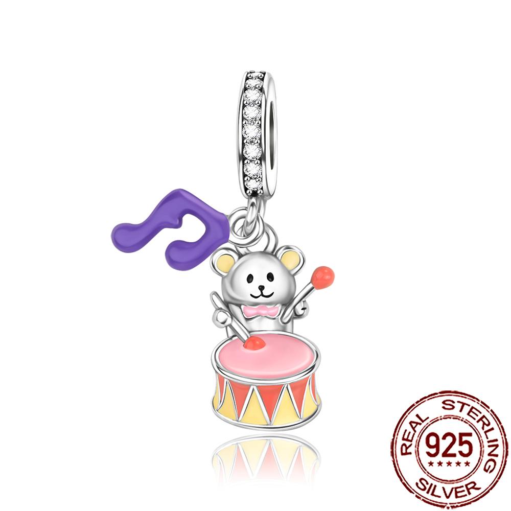 New Charms Copper Cat Dog Flamingo Chameleon Axolotl Animal Beads Fit Bracelet Necklace Women Diy Jewelry