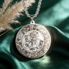 Dawapara Cerc Mayan Ieroglifă Mexicană(Maya) Coliere Pandantive Oțel Inoxidabil Bijuterii Bărbați Colier Talisman