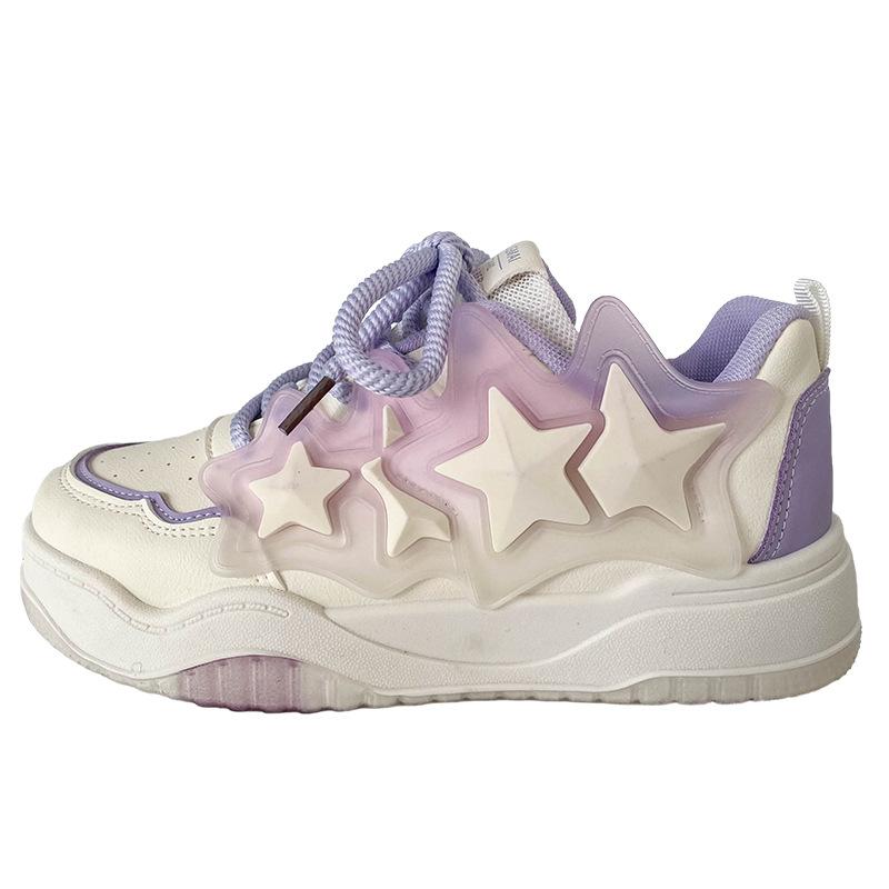 

B2201 латексна устілка зіркова платформа хлібні туфлі жіноче взуття повсякденне 2025 весна нові оригінальні нішеві кеди 40 бежевий