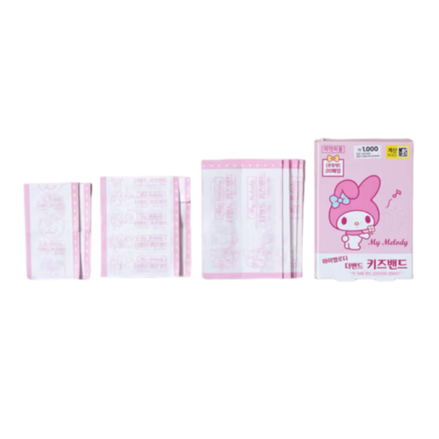 

daiso korea Hello kitty, My melody дитячі пластирі 20 шт. рожевий