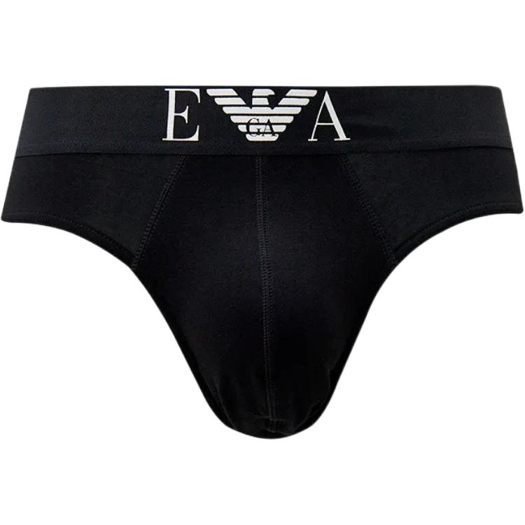 Emporio Armani Logo Print Slim Fit Briefs Men underwear Black 110814-3R755-00020 M
