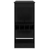 Bar Table with Shelf Black Oak Effect 90 x 47.5 x 103.5 cm