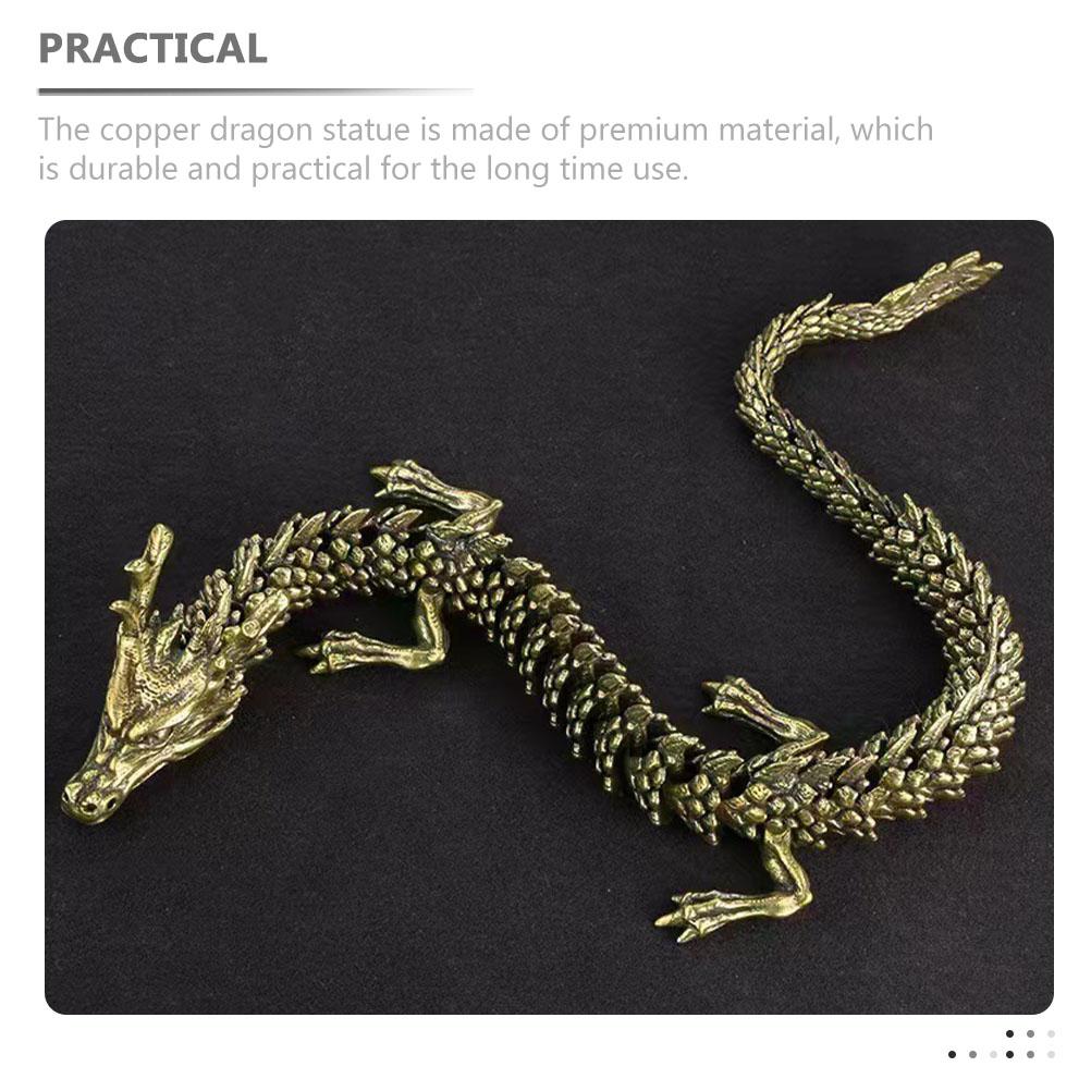 Drachenornament Skulpturen und Statuetten Figur Sammlerstücke Chinesisch Geformt Desktop Dekor Dekoration Kupferhandwerk Schutz